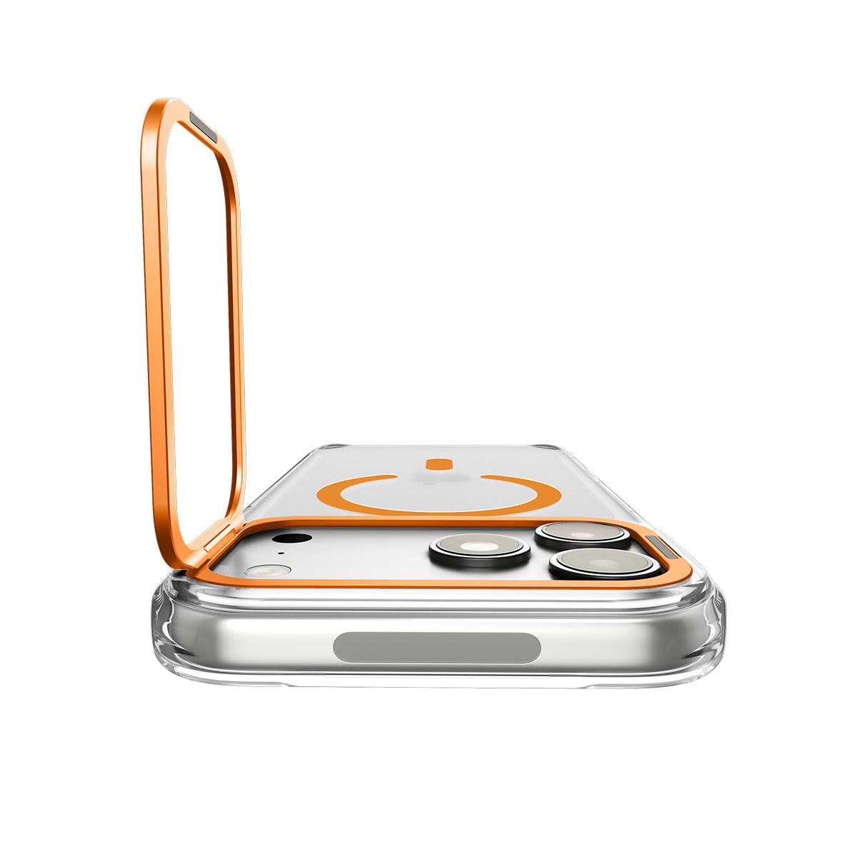 Handyhülle für iPhone 18 Pro / 17 Pro, Spigen Ultra Hybrid Optik S Mag mit MagSafe, Transparent-Orange (12/12)