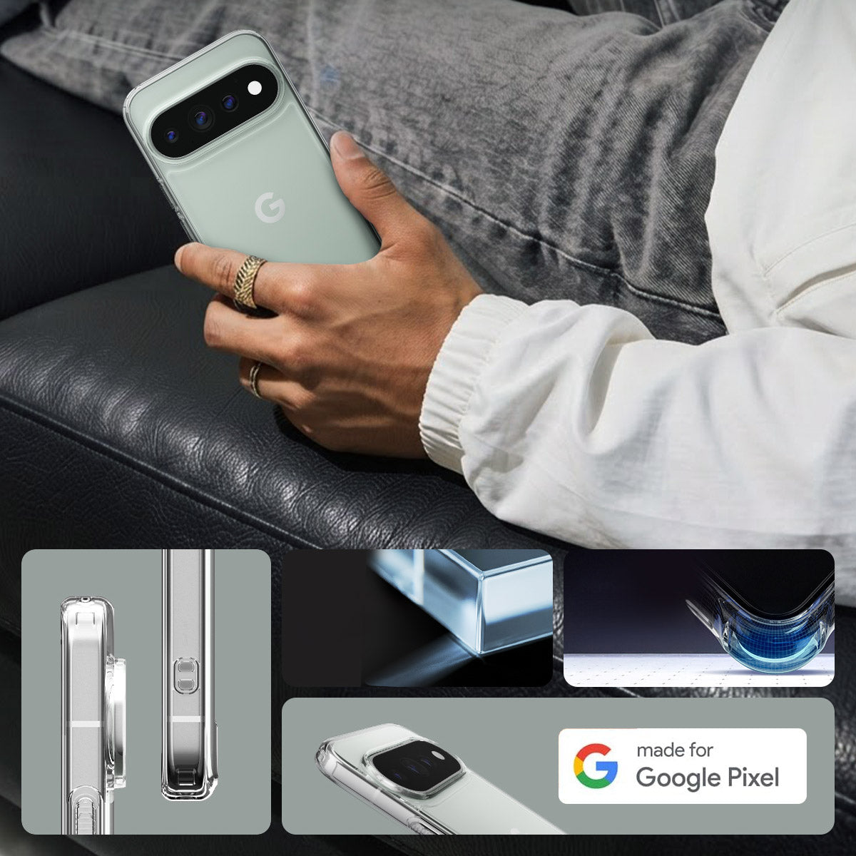 Handyhülle für Google Pixel 11 Pro, Spigen Ultra Hybrid, Transparent