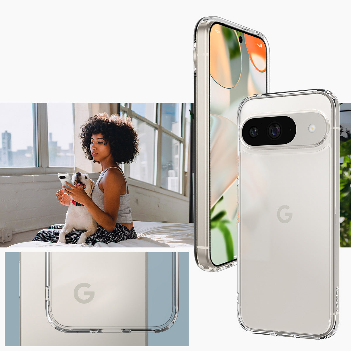 Schutzhülle für Google Pixel 9 / 9 Pro, Spigen Ultra Hybrid, Transparent