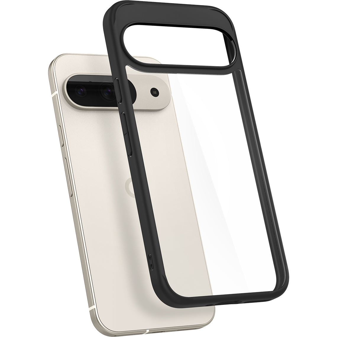 Schutzhülle für Google Pixel 9 / 9 Pro, Spigen Ultra Hybrid, Transparent/Schwarz
