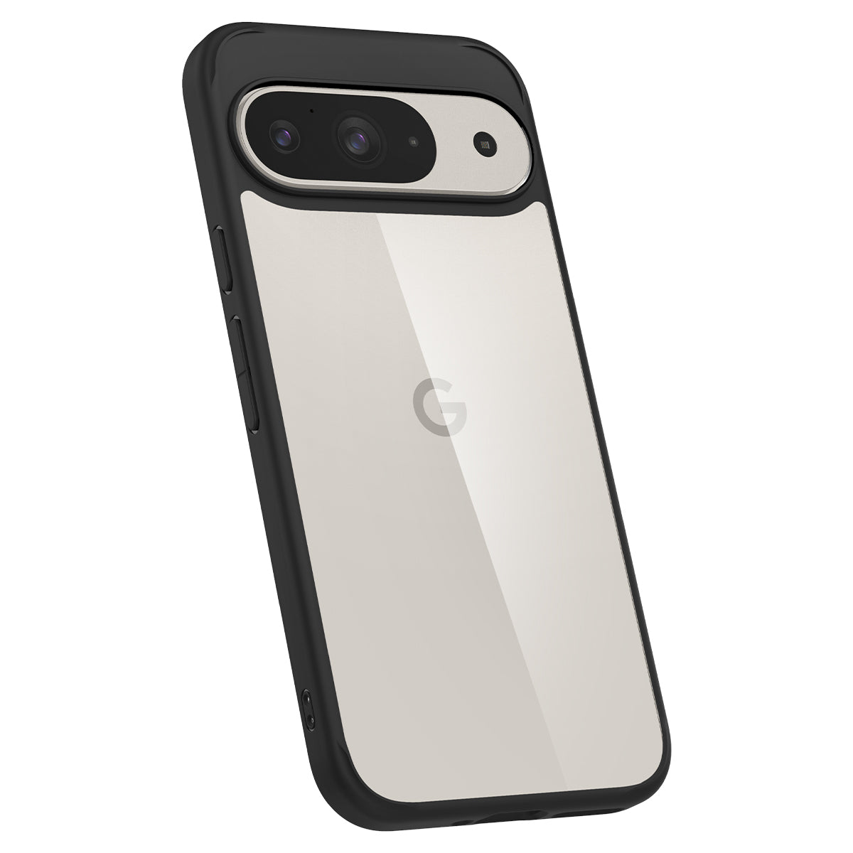 Schutzhülle für Google Pixel 9 / 9 Pro, Spigen Ultra Hybrid, Transparent/Schwarz