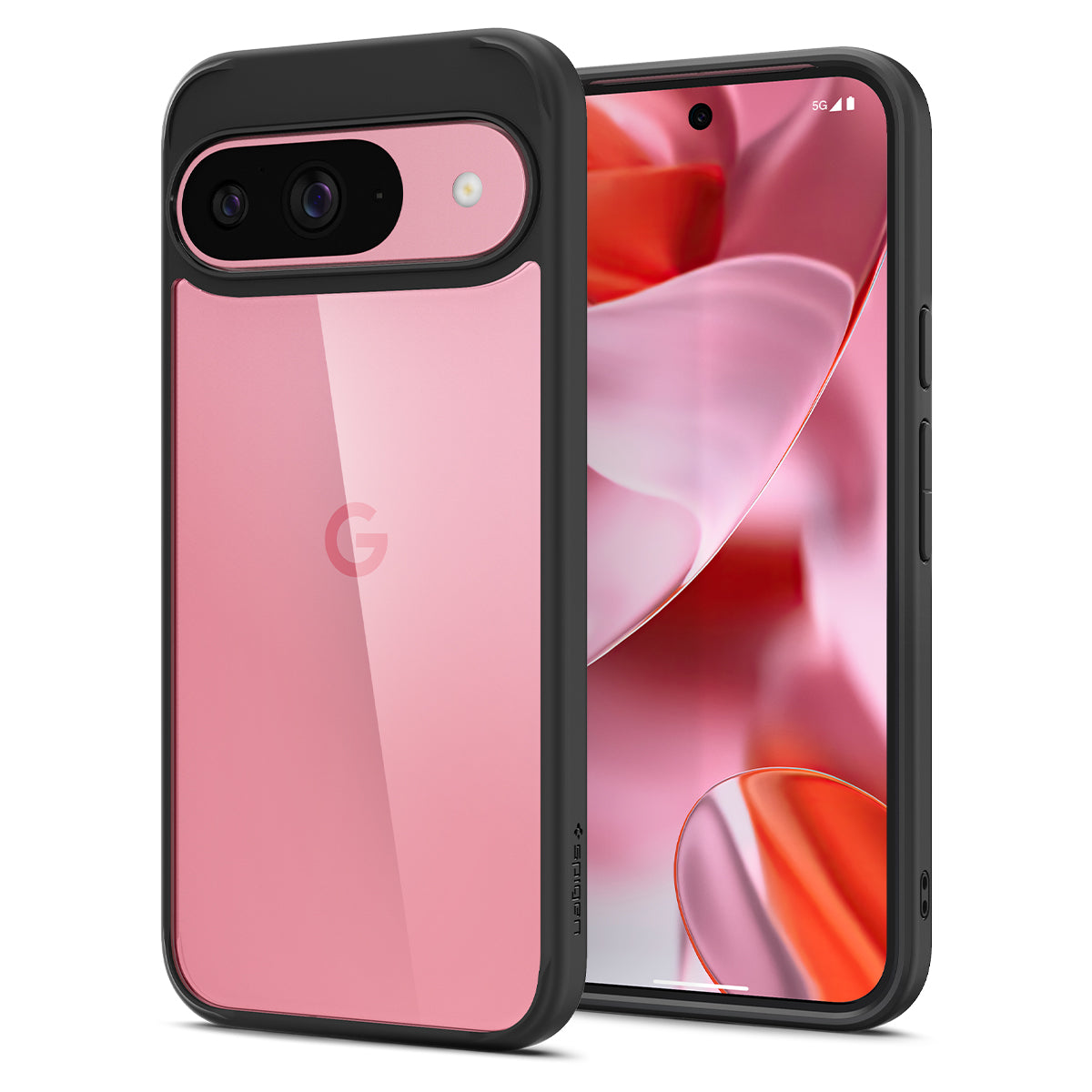 Schutzhülle für Google Pixel 9 / 9 Pro, Spigen Ultra Hybrid, Transparent/Schwarz