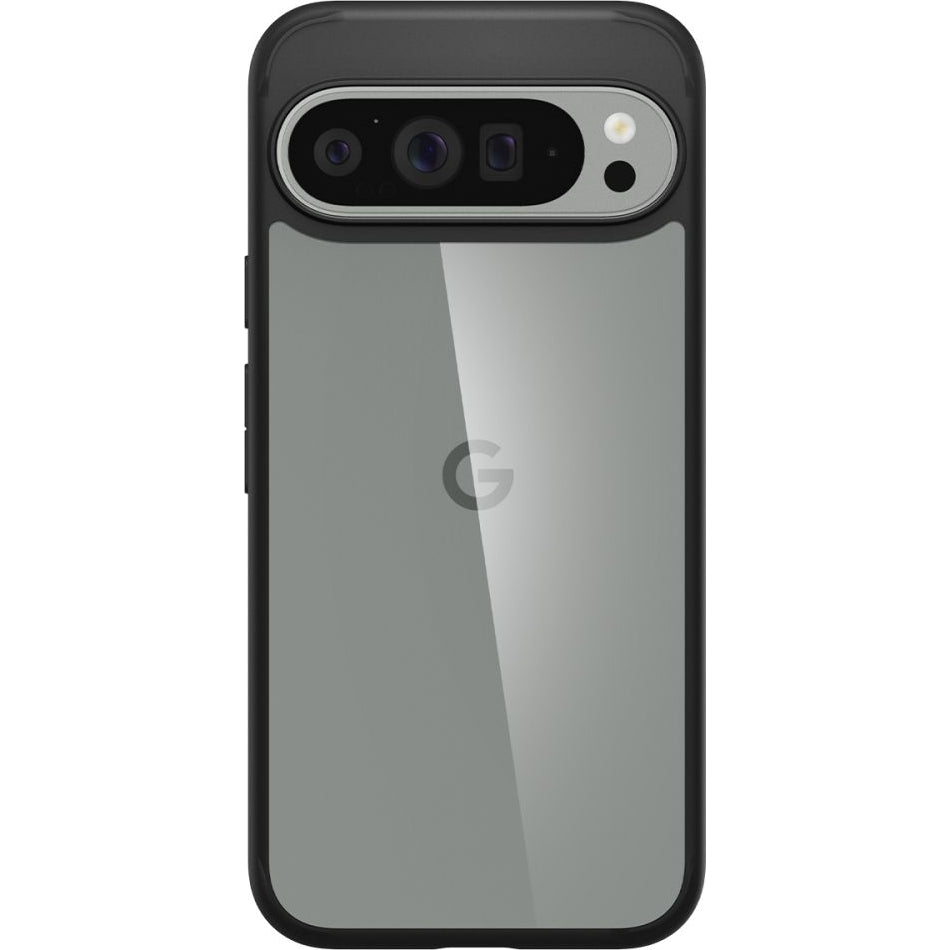 Schutzhülle für Google Pixel 9 Pro XL, Spigen Ultra Hybrid, Transparent und Schwarz