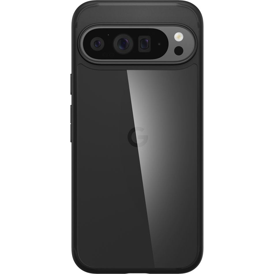 Schutzhülle für Google Pixel 9 Pro XL, Spigen Ultra Hybrid, Transparent und Schwarz
