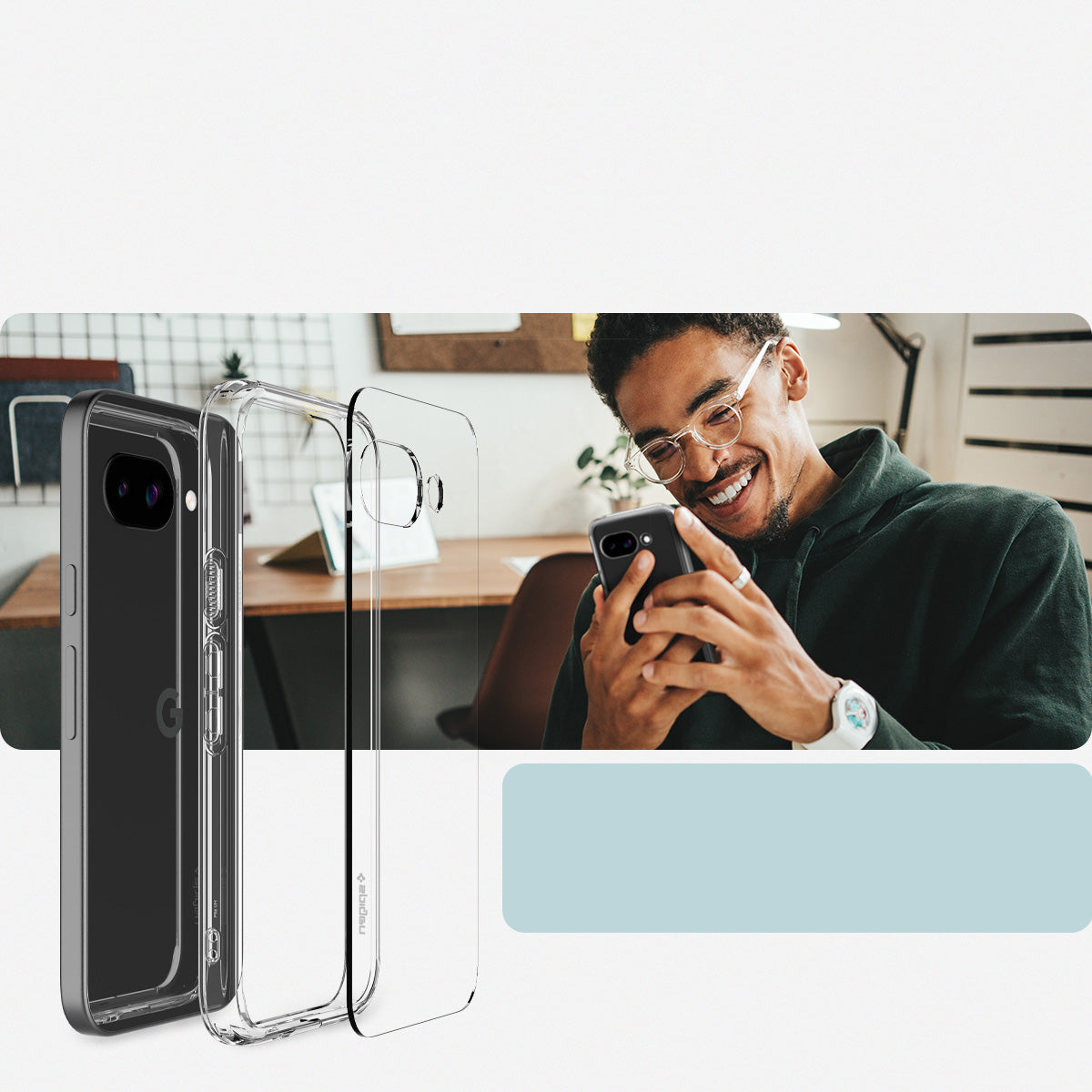 Handyhülle für Google Pixel 9a, Spigen Ultra Hybrid, Transparent