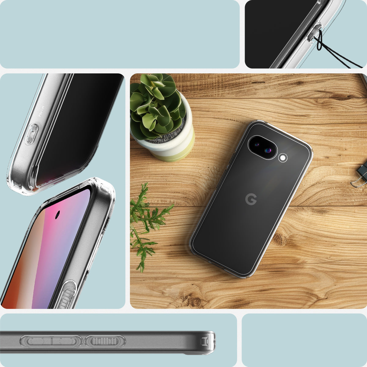 Handyhülle für Google Pixel 9a, Spigen Ultra Hybrid, Transparent