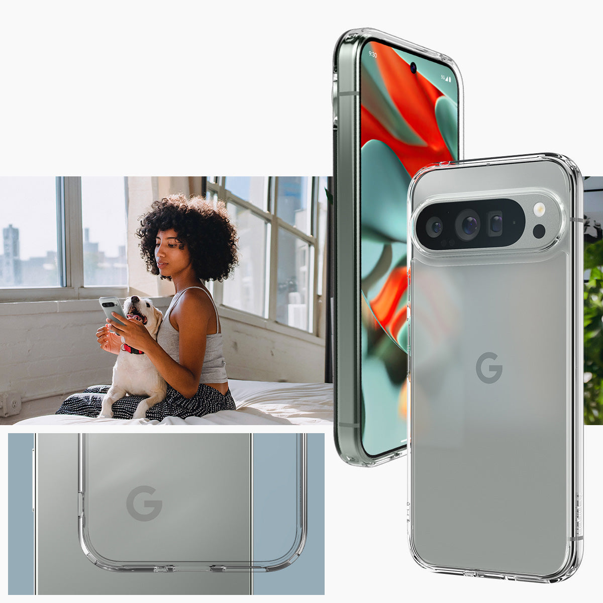 Schutzhülle für Google Pixel 9 Pro XL, Spigen Ultra Hybrid, Transparent