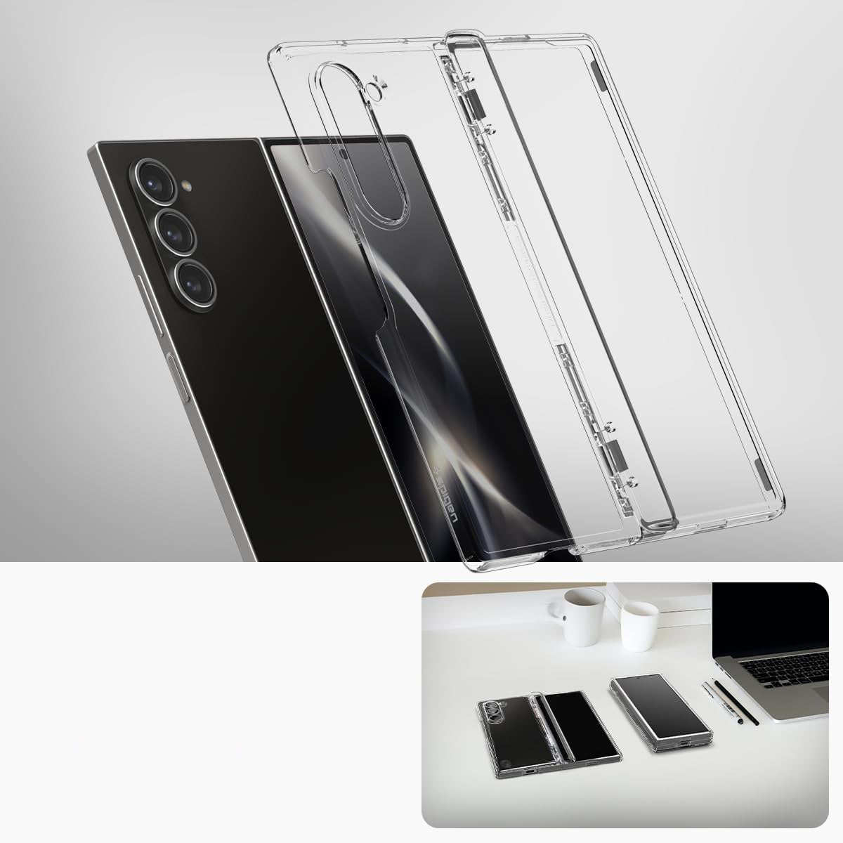 Schutzhülle für Galaxy Z Fold6, Spigen Ultra Hybrid Pro, Transparent