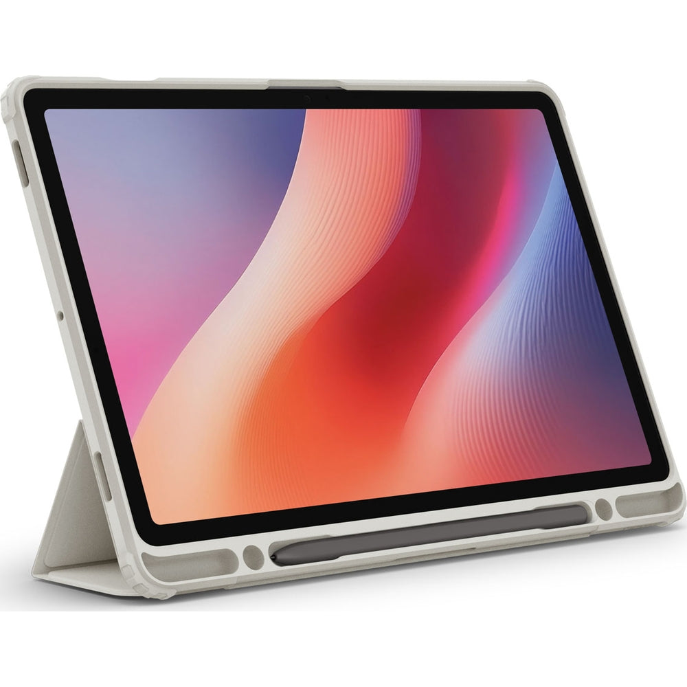 Hülle für Galaxy Tab S10 FE / S9, Spigen Ultra Hybrid Pro, Grau-Transparent