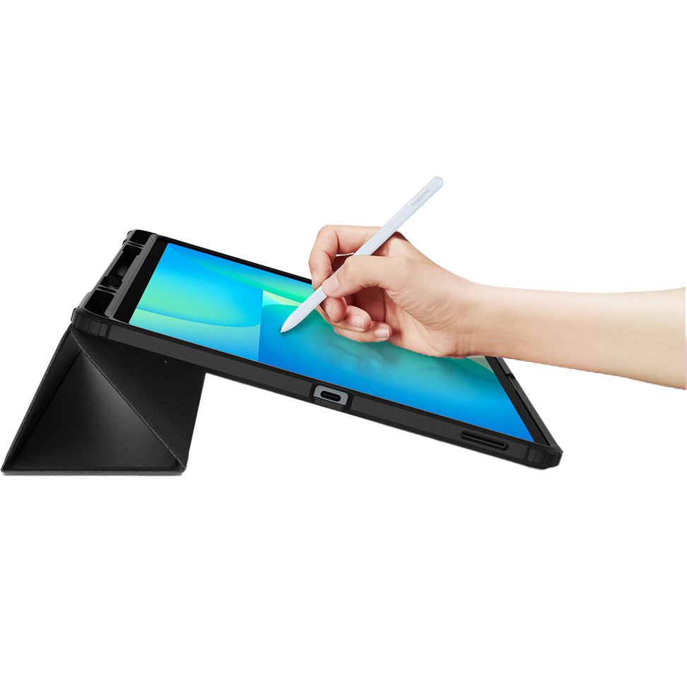 Hülle für Galaxy Tab S10 FE Plus, Spigen Ultra Hybrid Pro, Schwarz-Transparent