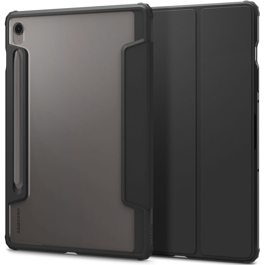 Schutzhülle für Galaxy Tab S10 FE / S9, Spigen Ultra Hybrid Pro, Schwarz und Transparent