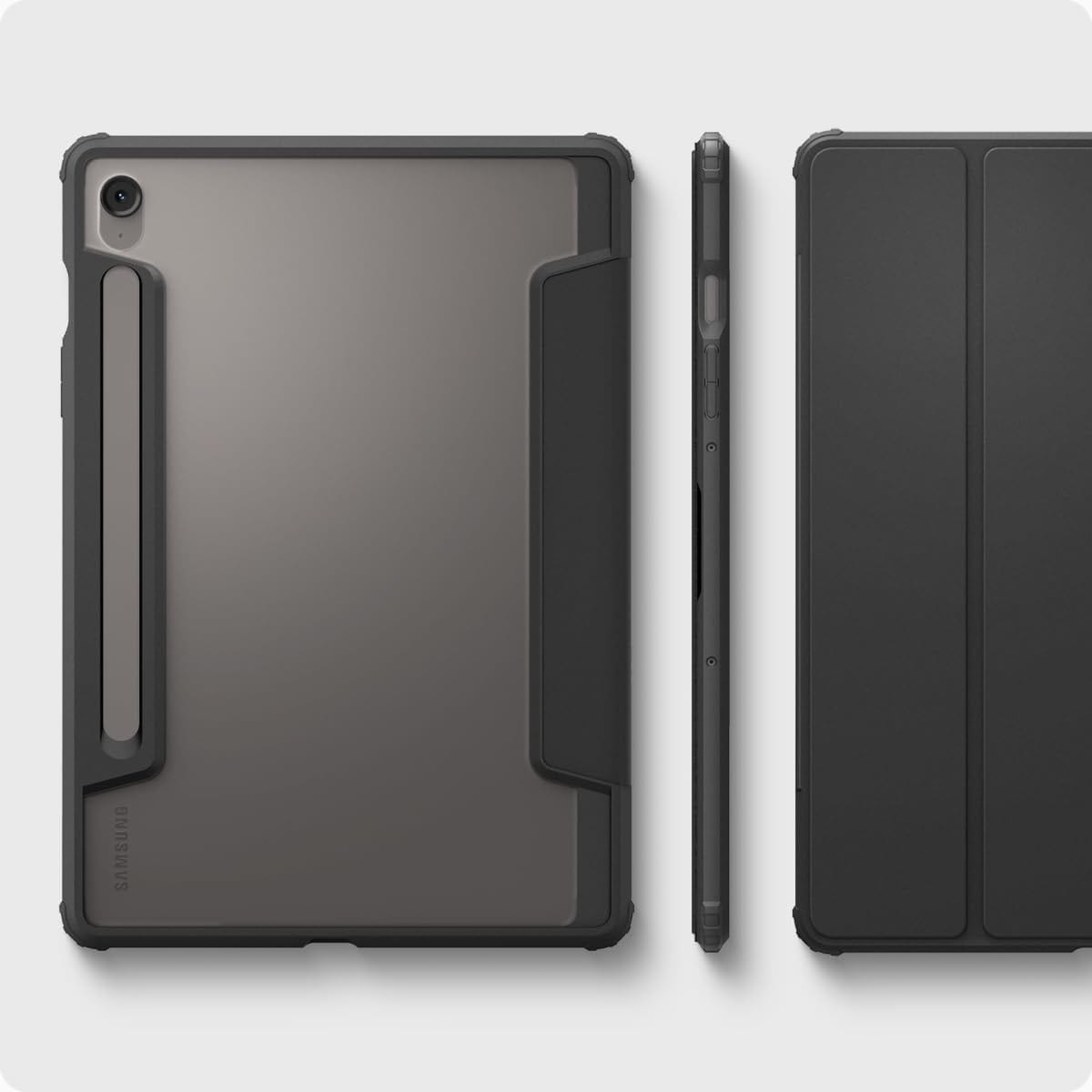 Schutzhülle für Galaxy Tab S10 FE / S9, Spigen Ultra Hybrid Pro, Schwarz und Transparent