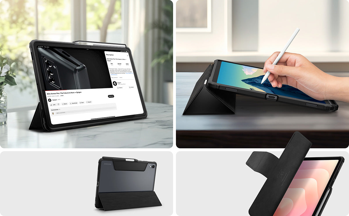 Schutzhülle für Galaxy Tab S11, Spigen Ultra Hybrid Pro, Schwarz-Transparent