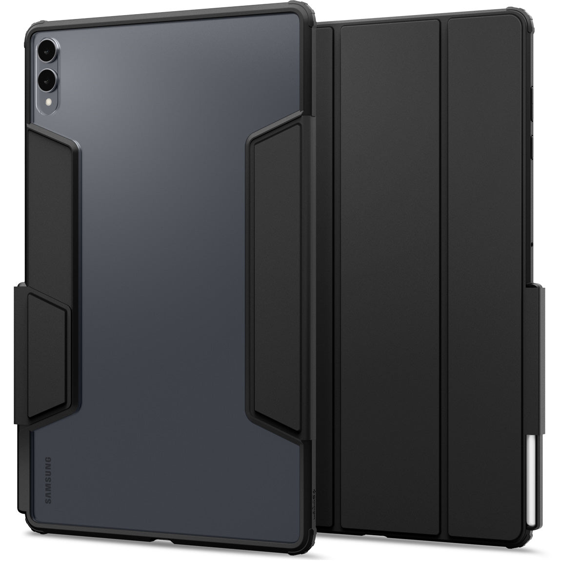Schutzhülle für Galaxy Tab S11 Ultra, Spigen Ultra Hybrid Pro, Schwarz-Transparent
