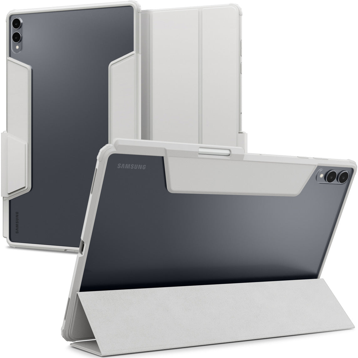 Schutzhülle für Galaxy Tab S11 Ultra, Spigen Ultra Hybrid Pro, Grau-Transparent
