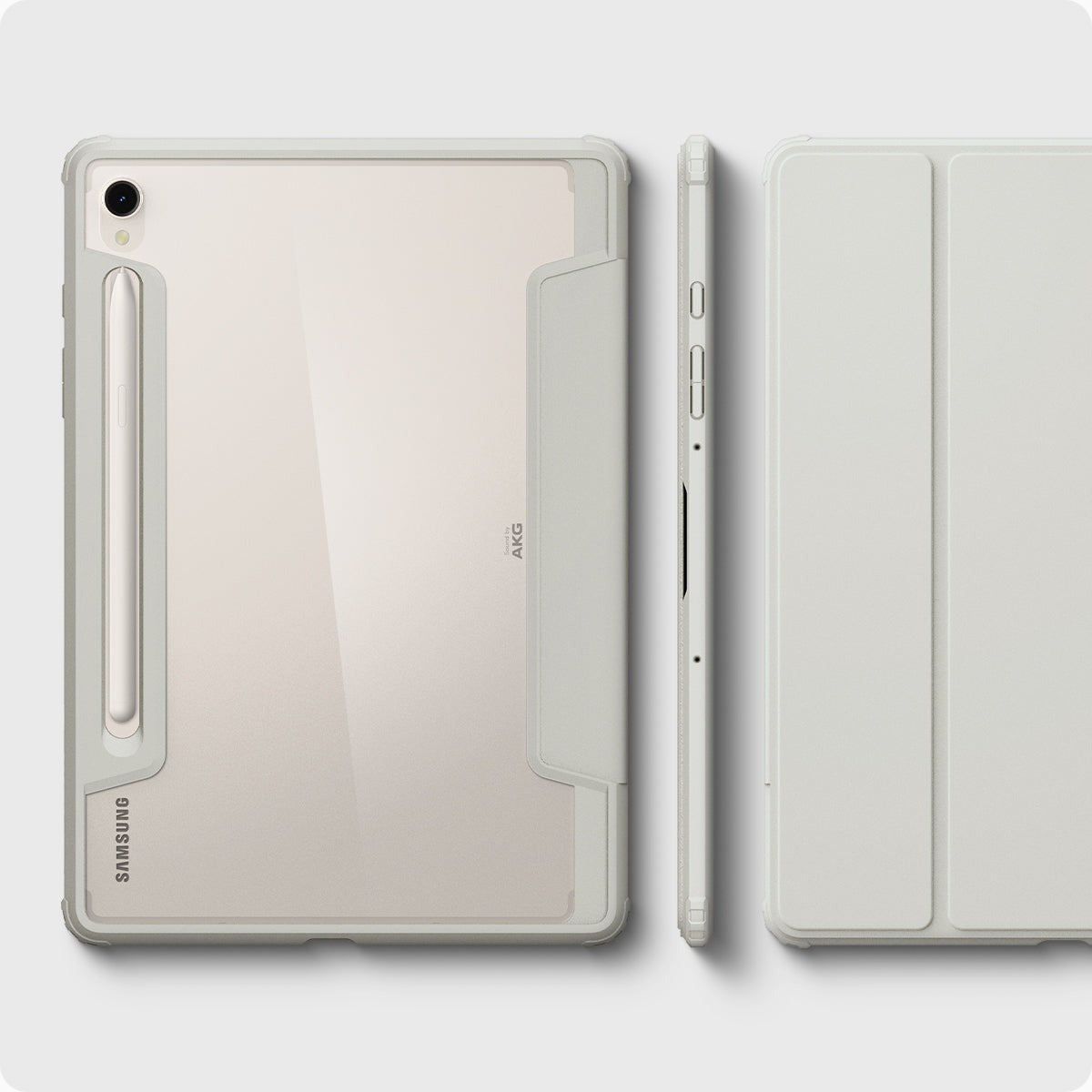 Schutzhülle Spigen Ultra Hybrid Pro für Galaxy Tab S9, Grau-Transparent