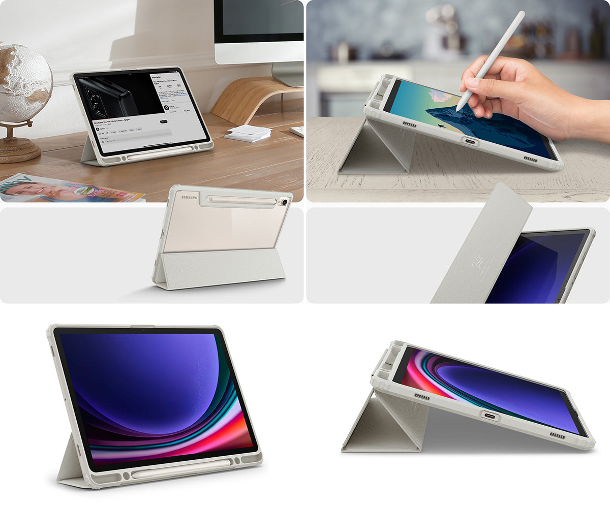 Schutzhülle Spigen Ultra Hybrid Pro für Galaxy Tab S9, Grau-Transparent