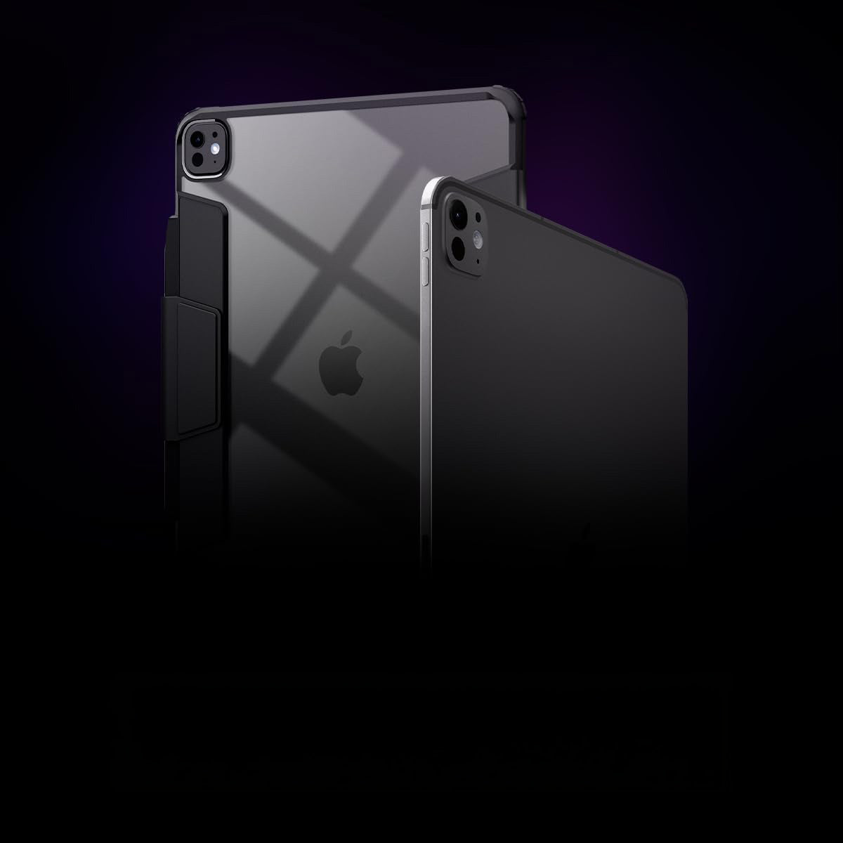 Schutzhülle für iPad Pro 13" 2025 / 2024, Spigen Ultra Hybrid Pro, Schwarz und Transparent