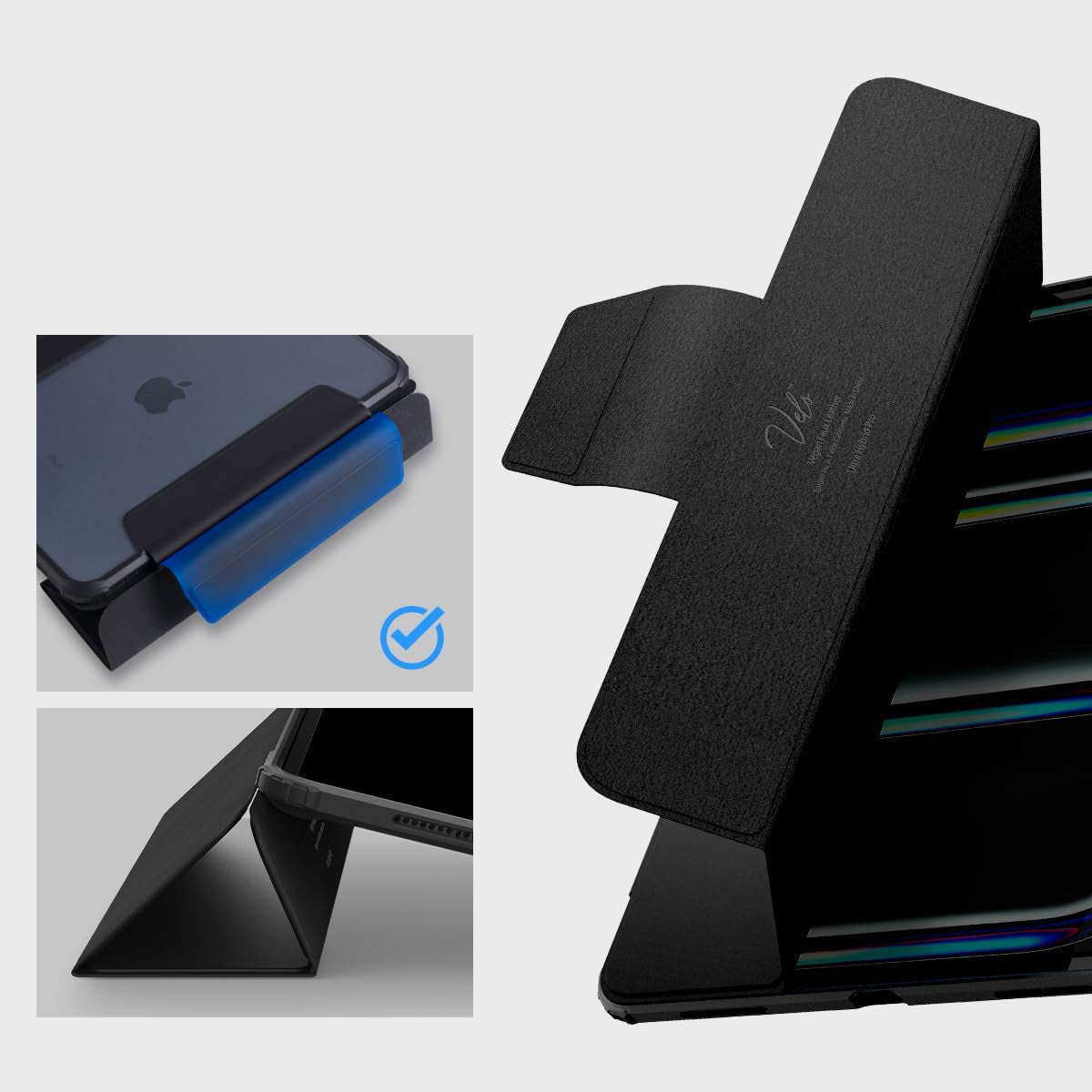 Schutzhülle für iPad Pro 13" 2025 / 2024, Spigen Ultra Hybrid Pro, Schwarz und Transparent