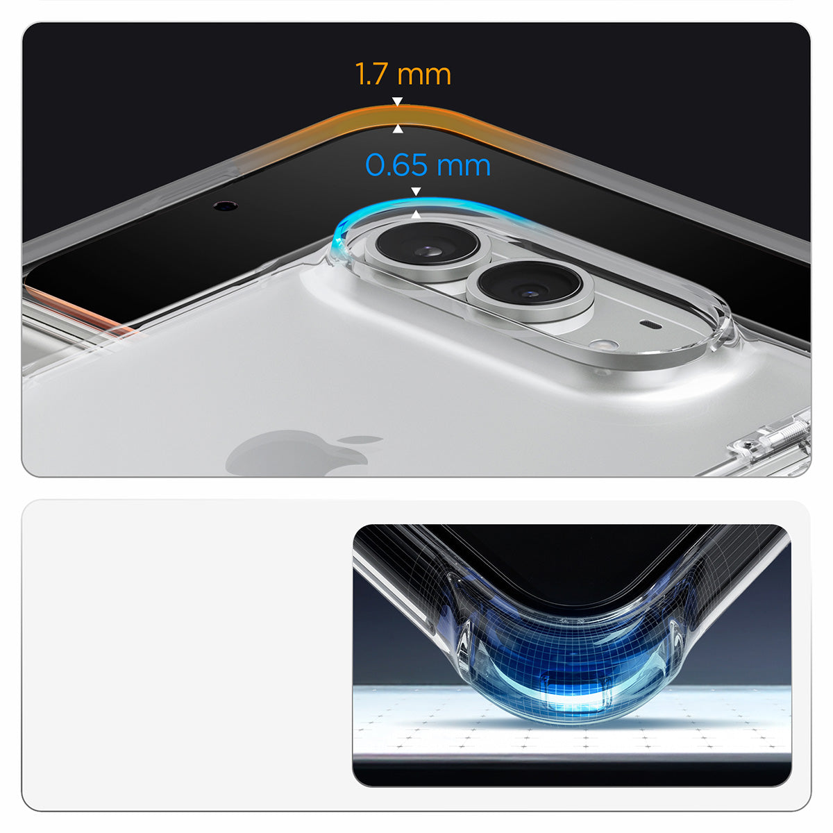 Handyhülle für iPhone Duo, Spigen Ultra Hybrid Pro, Transparent (6/15)