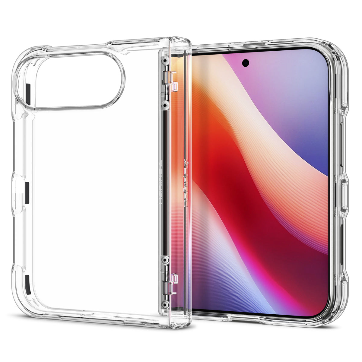 Handyhülle für iPhone Duo, Spigen Ultra Hybrid Pro, Transparent (13/15)