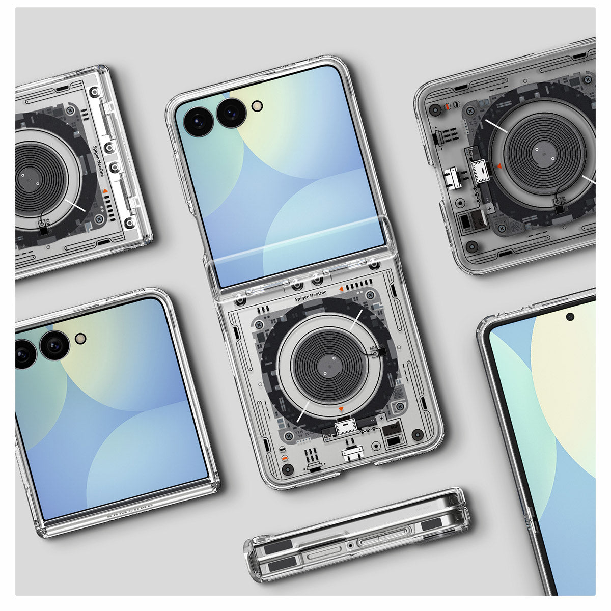 Handyhülle für Galaxy Z Flip8, Spigen Ultra Hybrid Mag mit MagSafe, Transparent