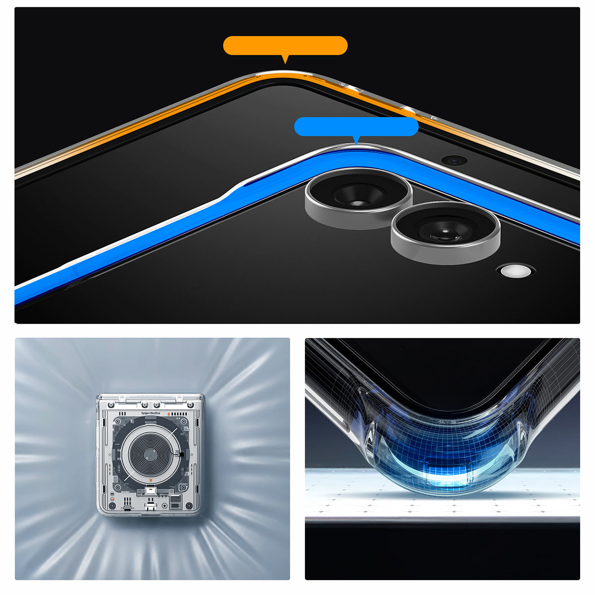 Handyhülle für Galaxy Z Flip8, Spigen Ultra Hybrid Mag mit MagSafe, Transparent