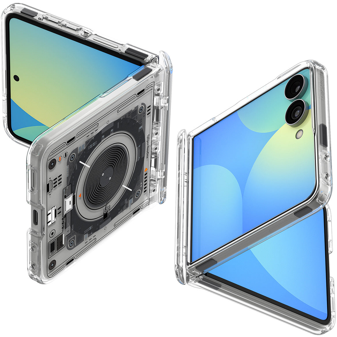 Handyhülle für Galaxy Z Flip8, Spigen Ultra Hybrid Mag mit MagSafe, Transparent