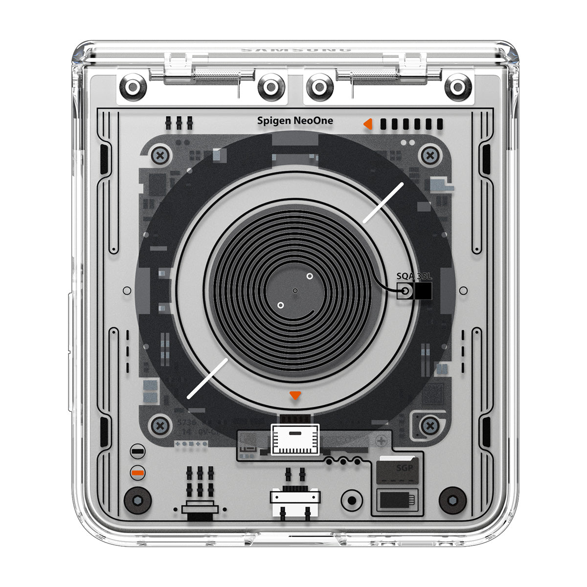 Handyhülle für Galaxy Z Flip8, Spigen Ultra Hybrid Mag mit MagSafe, Transparent
