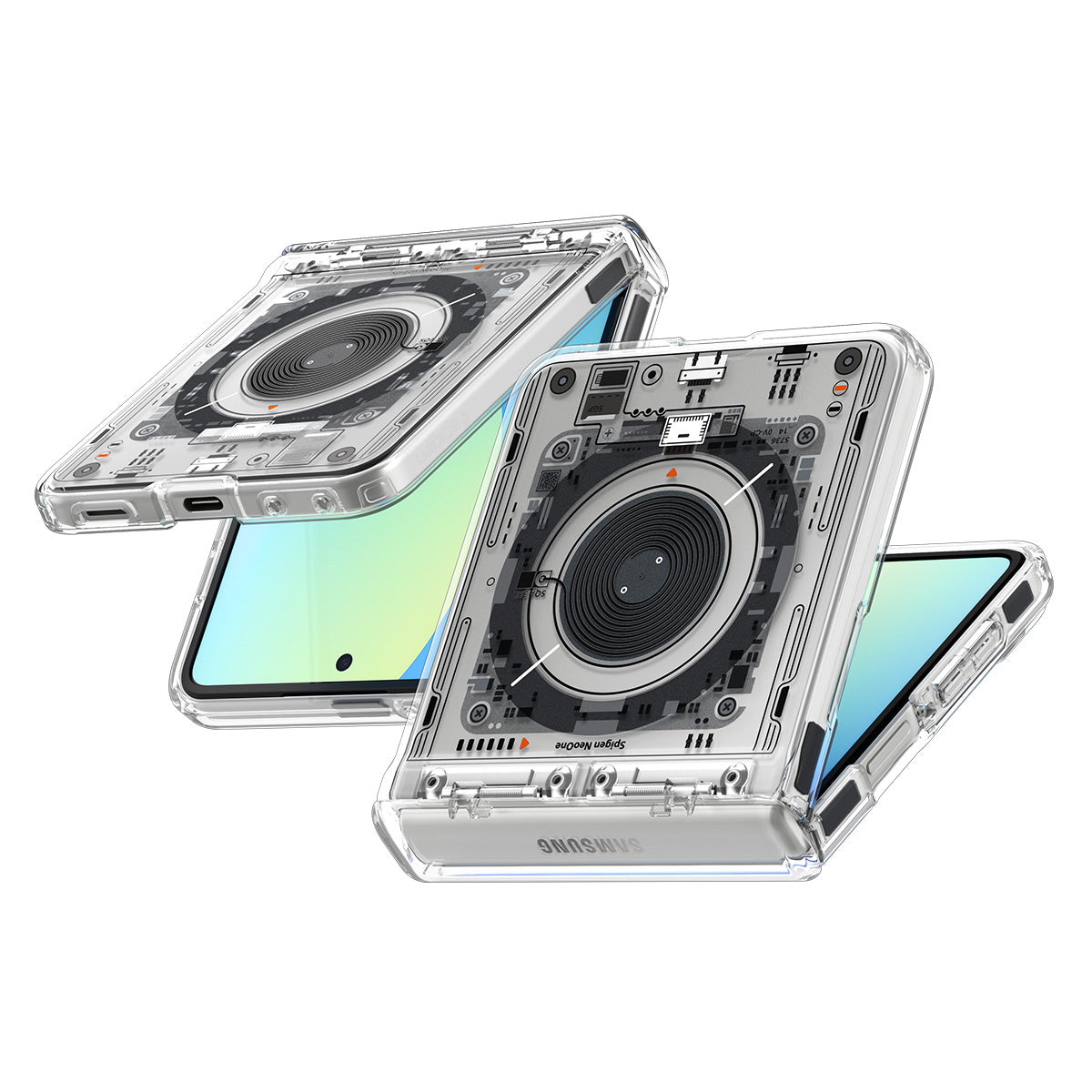 Handyhülle für Galaxy Z Flip8, Spigen Ultra Hybrid Mag mit MagSafe, Transparent