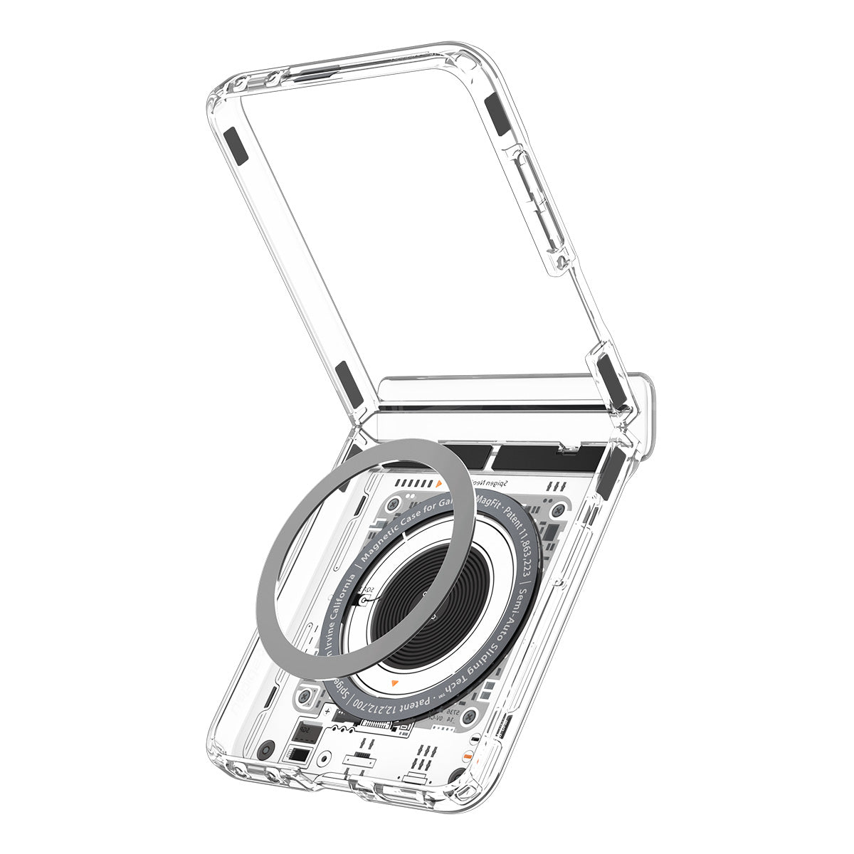 Handyhülle für Galaxy Z Flip8, Spigen Ultra Hybrid Mag mit MagSafe, Transparent