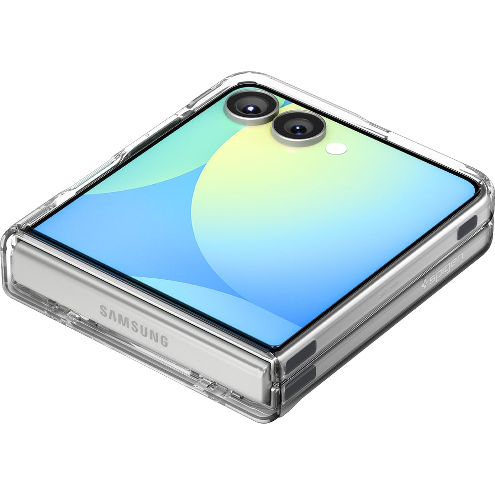 Handyhülle für Galaxy Z Flip7, Spigen Ultra Hybrid Pro Mag mit MagSafe, Transparent-Weiß