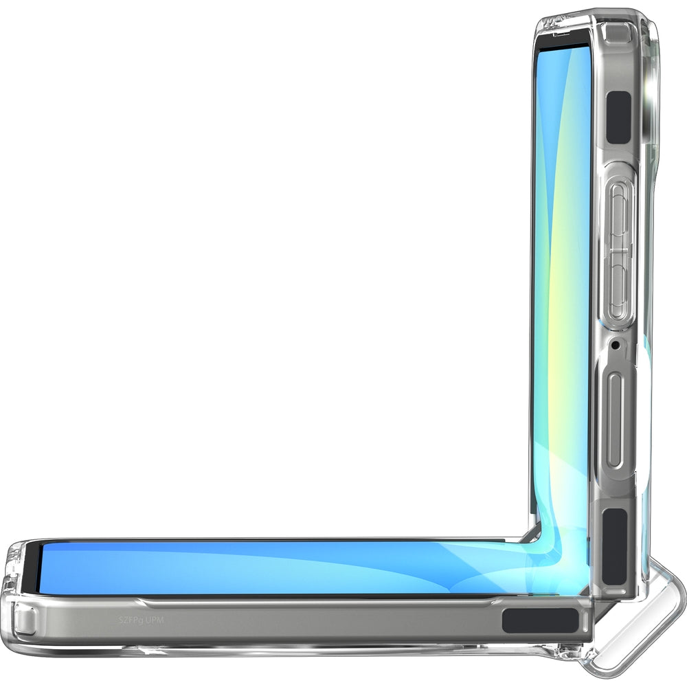 Handyhülle für Galaxy Z Flip7, Spigen Ultra Hybrid Pro Mag mit MagSafe, Transparent-Weiß