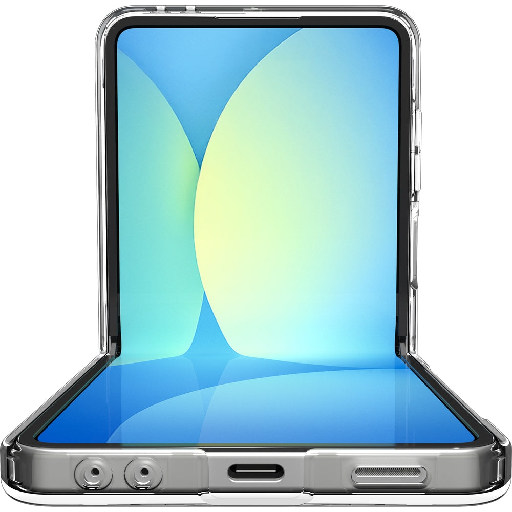 Handyhülle für Galaxy Z Flip7, Spigen Ultra Hybrid Pro Mag mit MagSafe, Transparent-Weiß