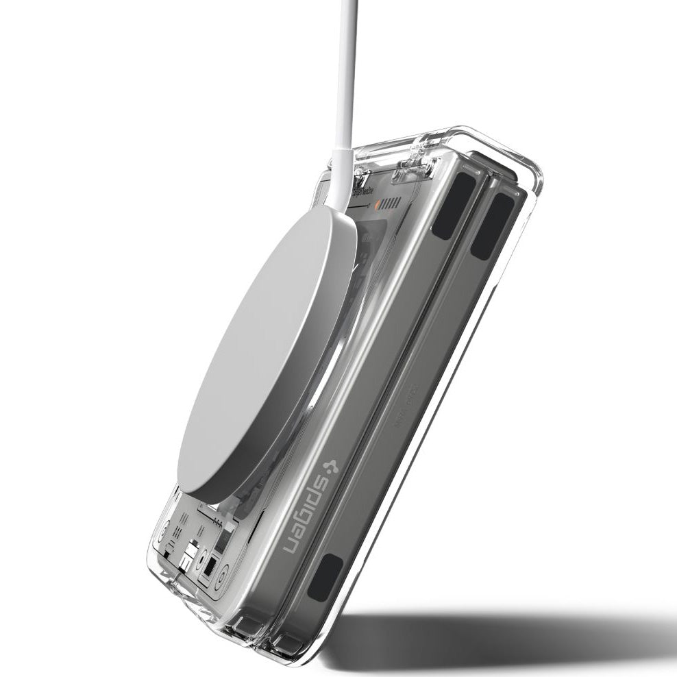 Handyhülle für Galaxy Z Flip7, Spigen Ultra Hybrid Pro Mag mit MagSafe, Transparent-Gemustert (Neo One)