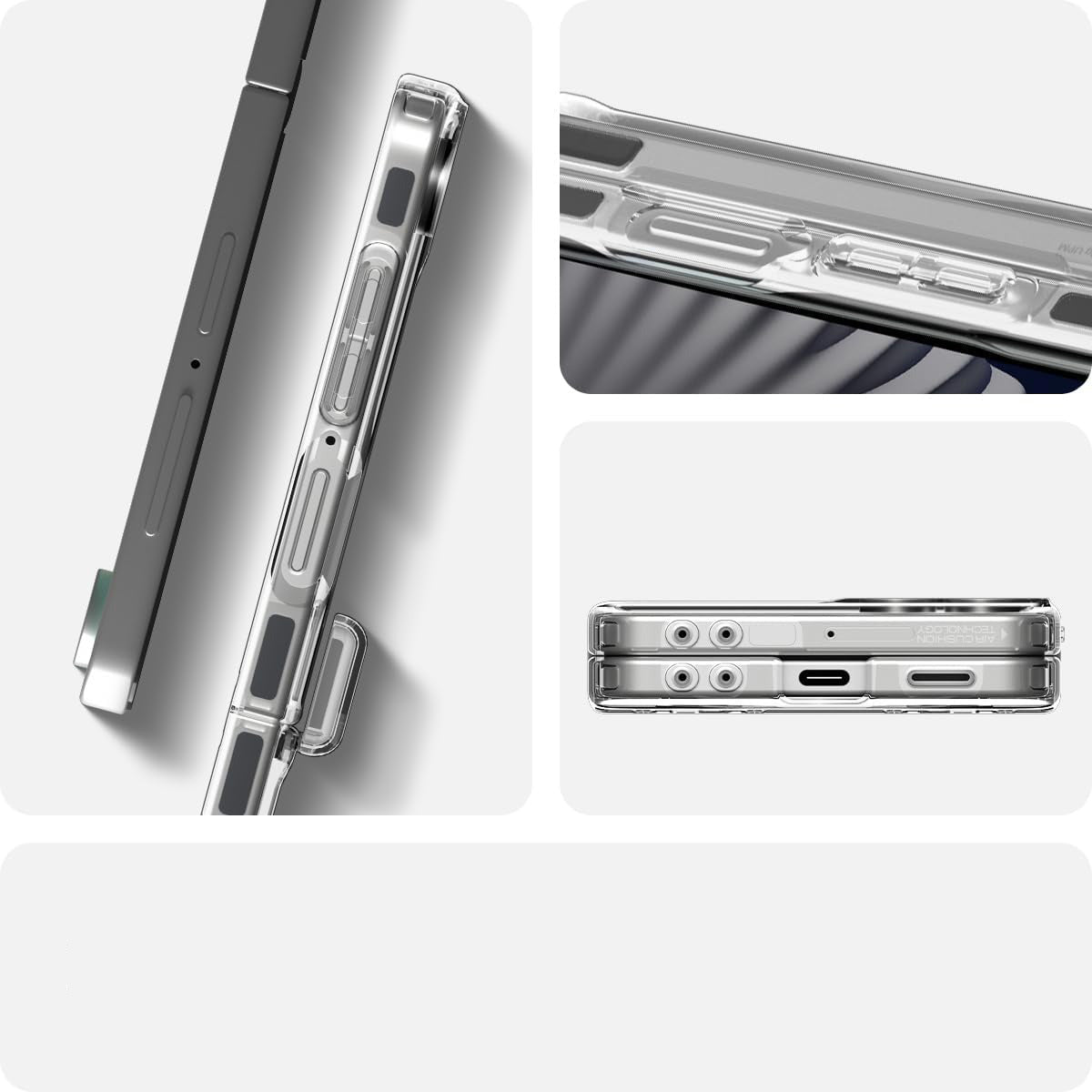 Handyhülle für Galaxy Z Flip7, Spigen Ultra Hybrid Pro Mag mit MagSafe, Transparent-Gemustert (Neo One)