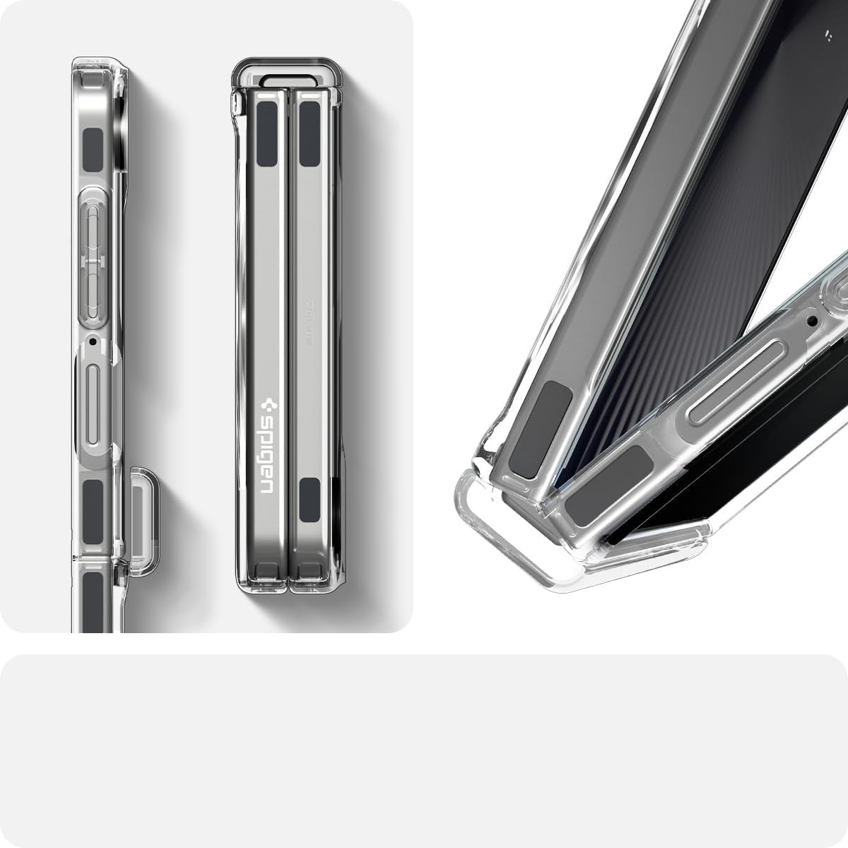 Handyhülle für Galaxy Z Flip7, Spigen Ultra Hybrid Pro Mag mit MagSafe, Transparent-Gemustert (Neo One)