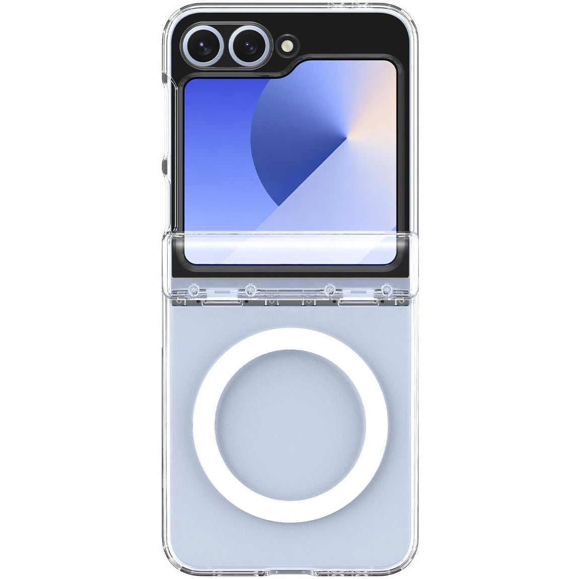 Handyhülle für Galaxy Z Flip7 FE / 6, Spigen Ultra Hybrid Pro Mag mit MagSafe, Transparent-Weiß