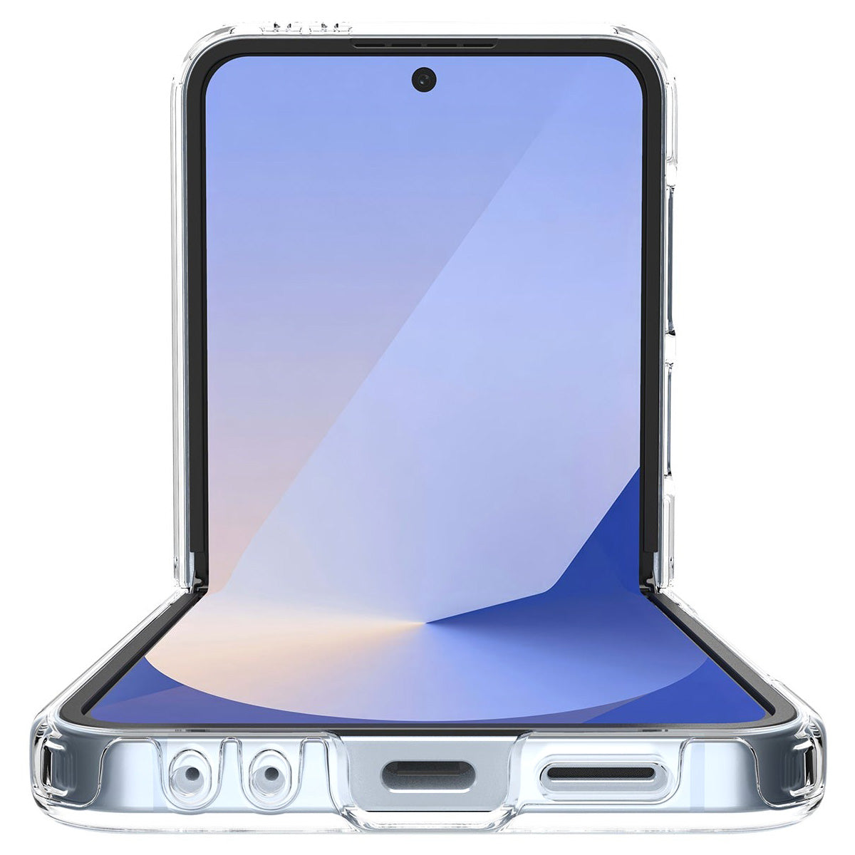 Handyhülle für Galaxy Z Flip7 FE / 6, Spigen Ultra Hybrid Pro Mag mit MagSafe, Transparent-Weiß