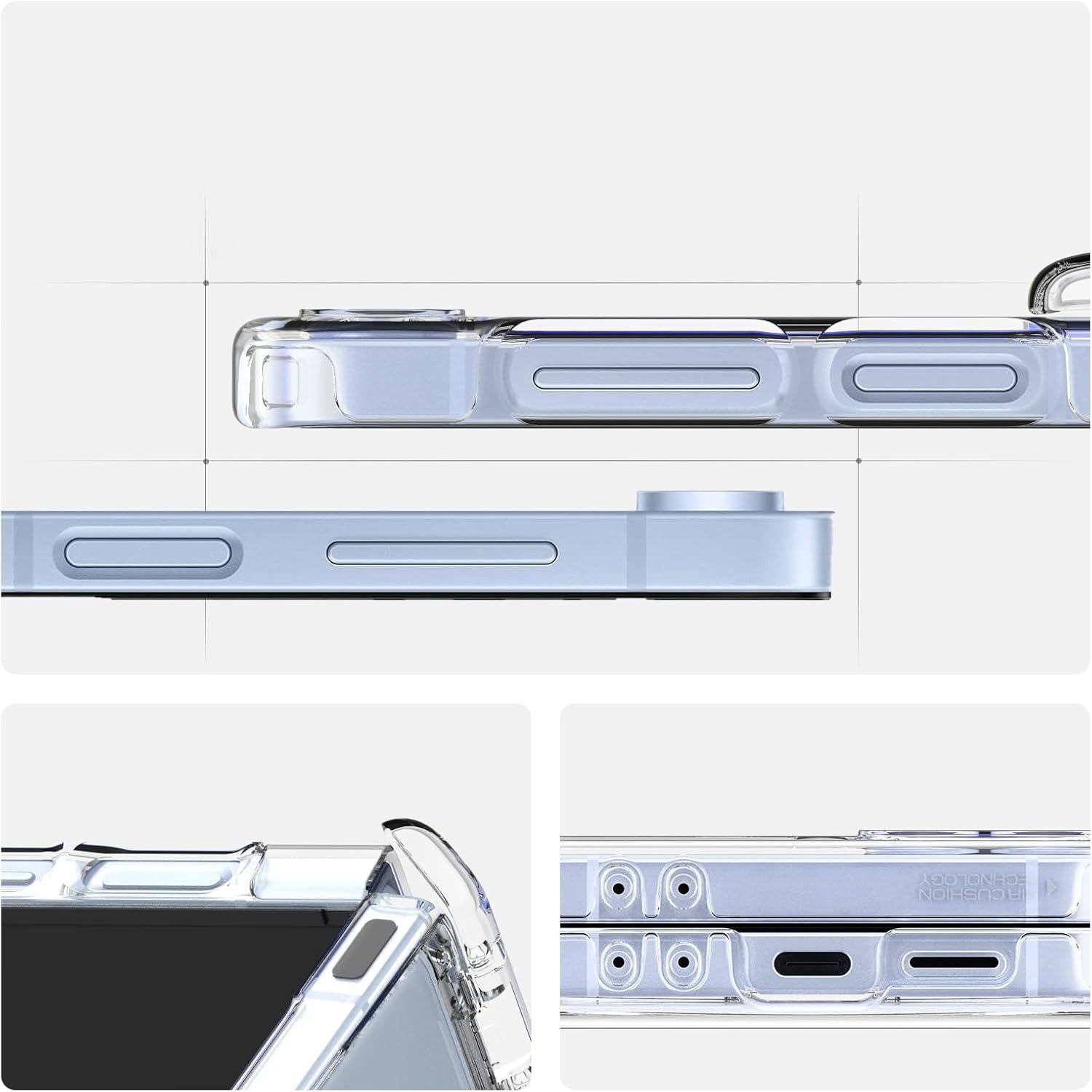 Handyhülle für Galaxy Z Flip7 FE / 6, Spigen Ultra Hybrid Pro Mag mit MagSafe, Transparent-Weiß