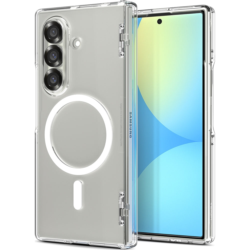Handyhülle für Galaxy Z Fold7, Spigen Ultra Hybrid Pro Mag mit MagSafe, Transparent-Weiß