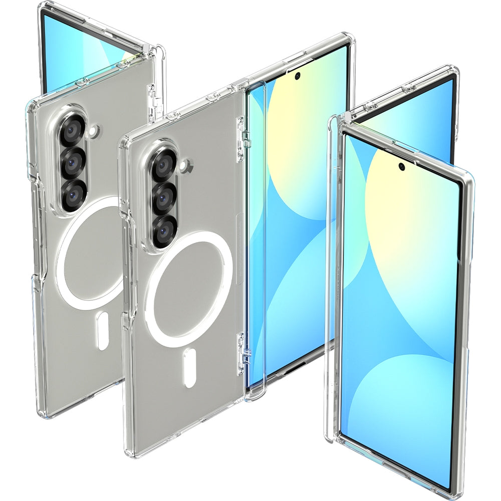 Handyhülle für Galaxy Z Fold7, Spigen Ultra Hybrid Pro Mag mit MagSafe, Transparent-Weiß
