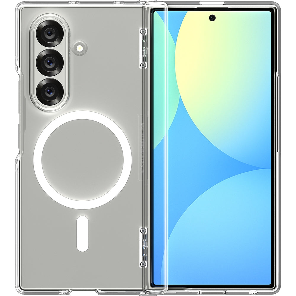 Handyhülle für Galaxy Z Fold7, Spigen Ultra Hybrid Pro Mag mit MagSafe, Transparent-Weiß