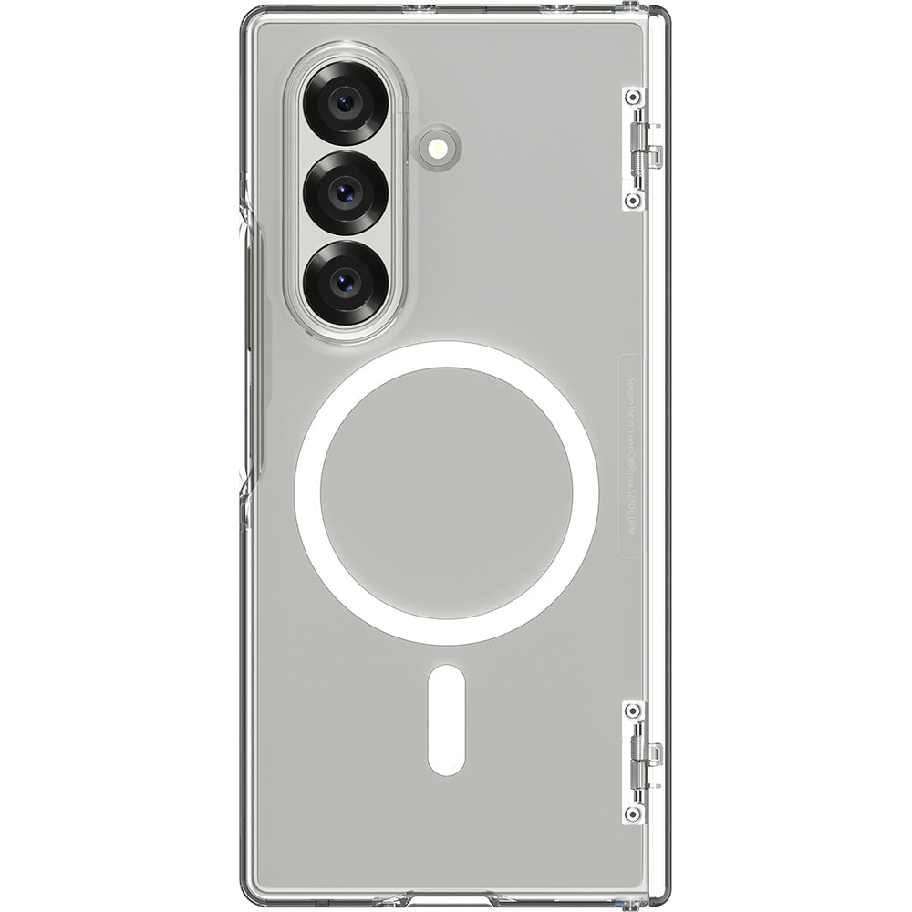 Handyhülle für Galaxy Z Fold7, Spigen Ultra Hybrid Pro Mag mit MagSafe, Transparent-Weiß