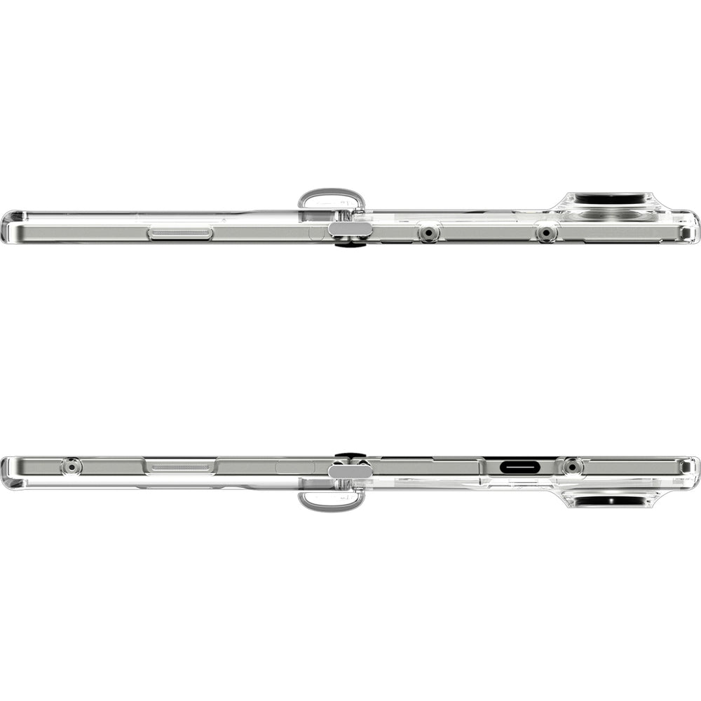 Handyhülle für Galaxy Z Fold7, Spigen Ultra Hybrid Pro Mag mit MagSafe, Transparent-Weiß