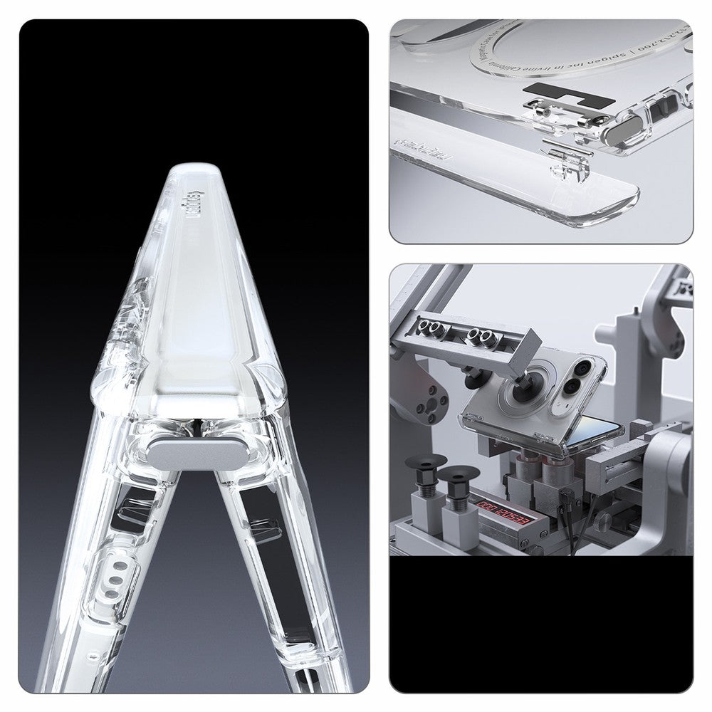 Handyhülle für iPhone Duo, Spigen Ultra Hybrid Pro S Mag mit MagSafe, Transparent (7/16)