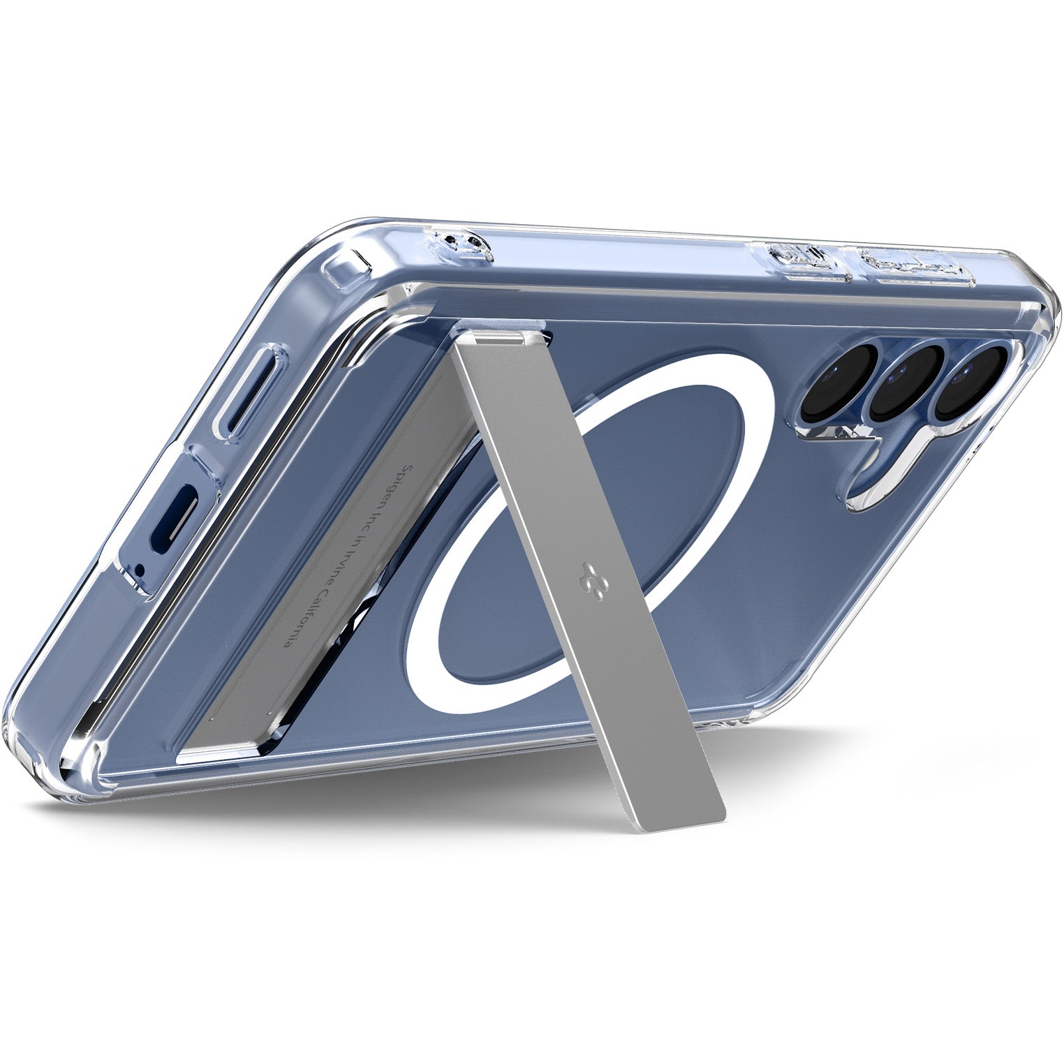 Handyhülle für Galaxy S25, Spigen Ultra Hybrid S Mag mit MagSafe, Transparent-Weiß