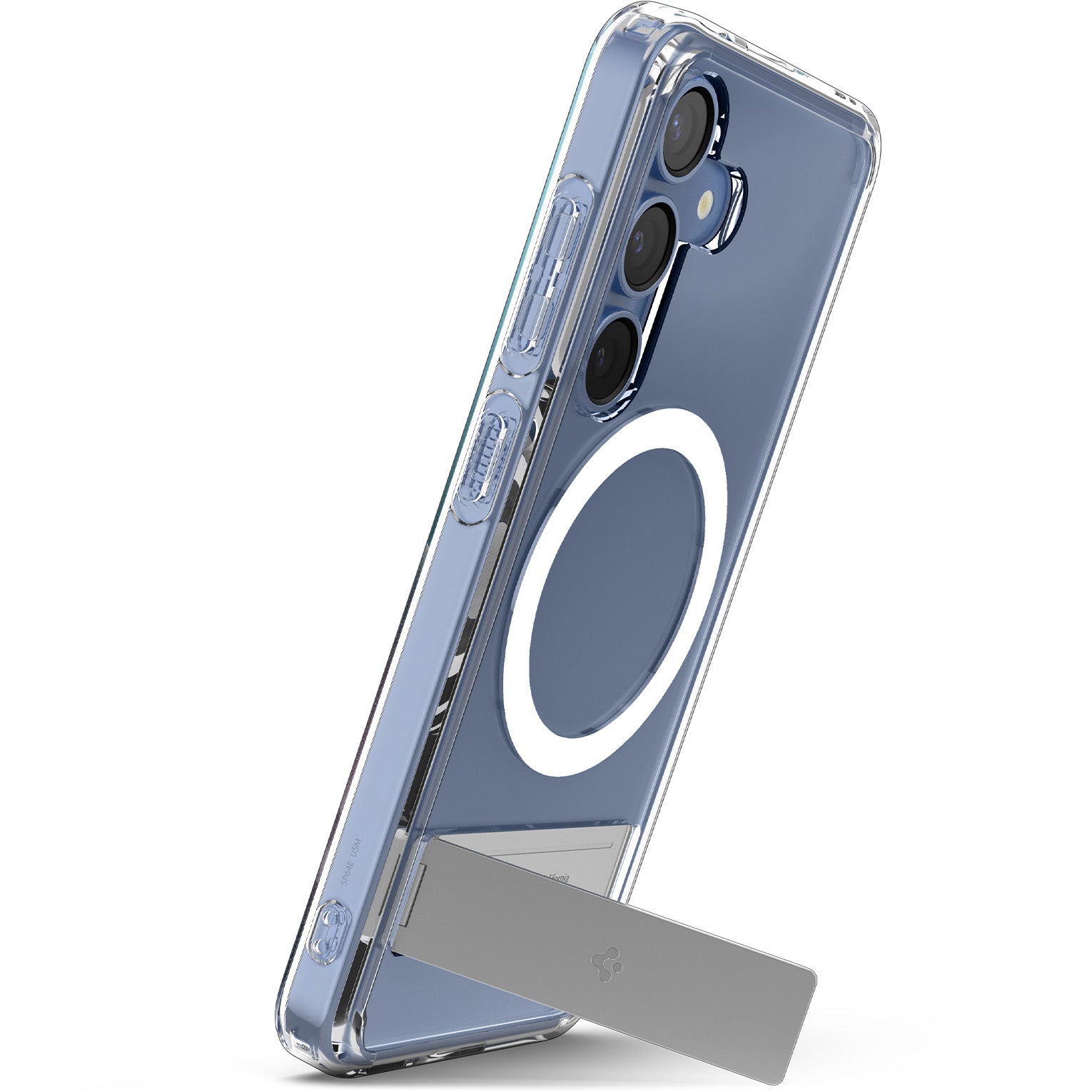 Handyhülle für Galaxy S25, Spigen Ultra Hybrid S Mag mit MagSafe, Transparent-Weiß