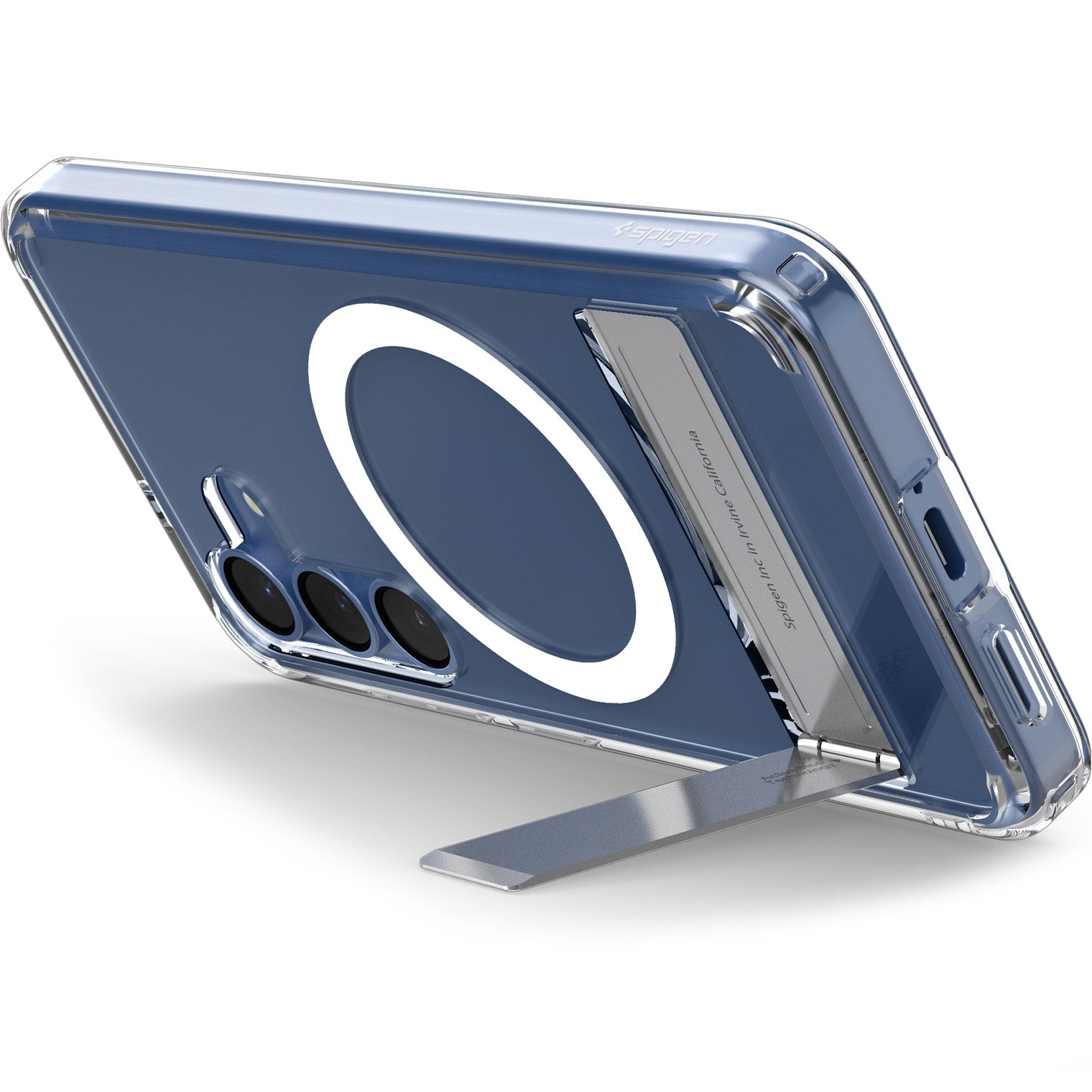 Handyhülle für Galaxy S25, Spigen Ultra Hybrid S Mag mit MagSafe, Transparent-Weiß