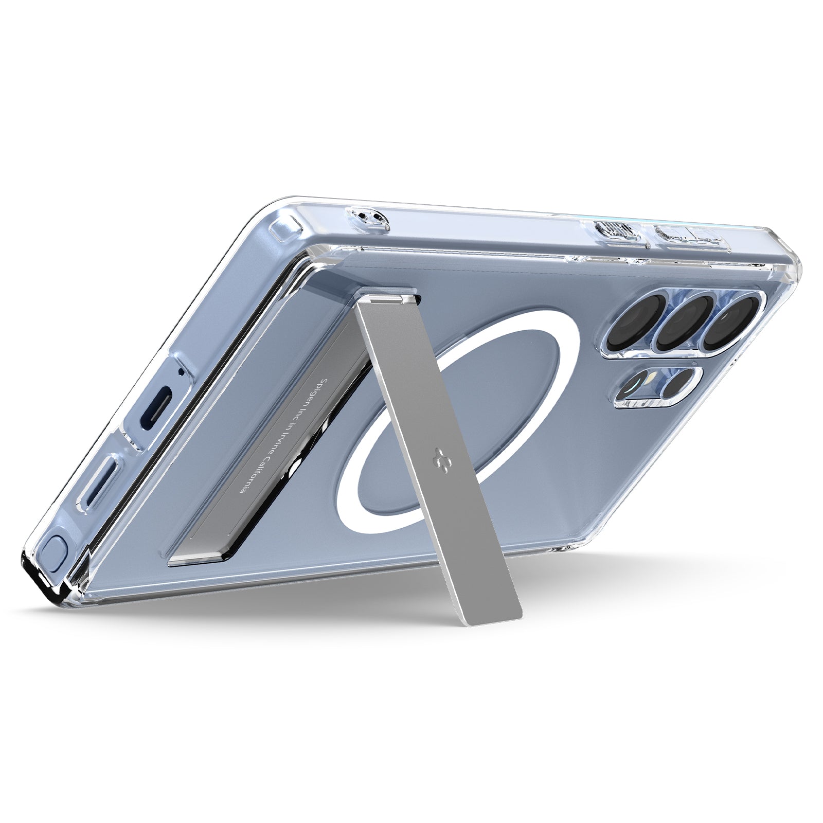 Handyhülle für Galaxy S25 Ultra, Spigen Ultra Hybrid S Mag mit MagSafe, Transparent-Weiß